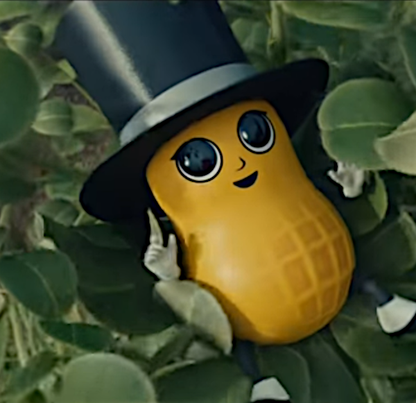 Mr. Peanut, symbol of Suffolk as well as Planters Peanuts, returned in the 2020 Super Bowl