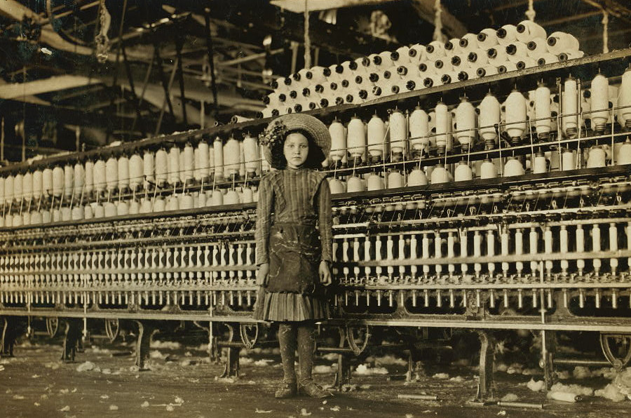 child labor was used in cotton mills in the early 1900's