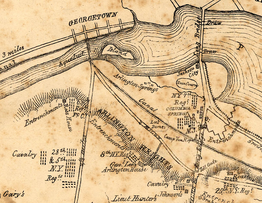 during the Civil War, Union mapmakers recorded the racetrack at Jackson City