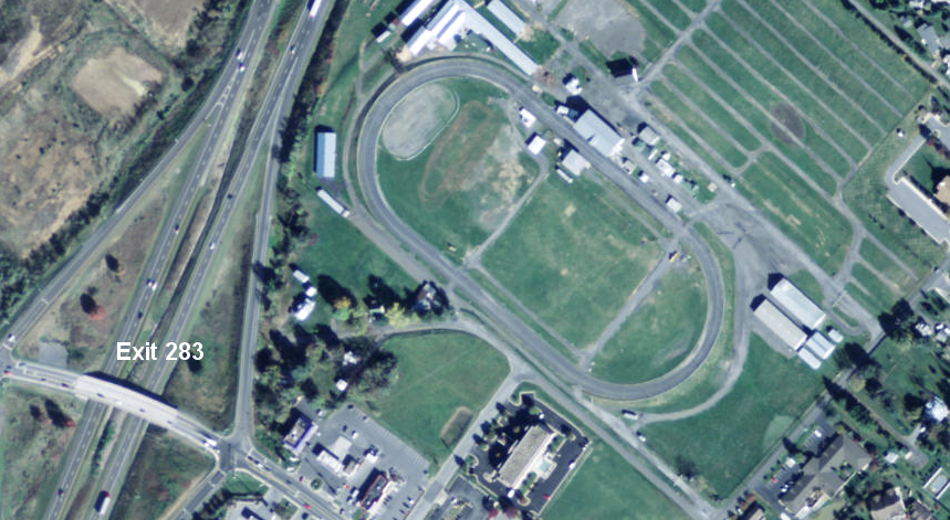 the Shenandoah Valley Fairgrounds site is next to I-81's Exit 283, providing easy access for those living in the DC-area who want to gamble on harness races