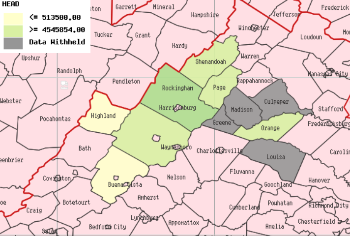 while most Virginia turkeys ae raised in the Shenandoah Valley, there are commercial operations eat of the Blue Ridge