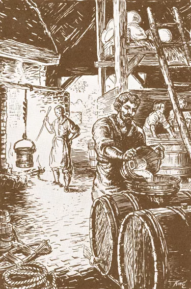 by the 1700's, Virginia men began brewing and selling beer as a commercial business operation