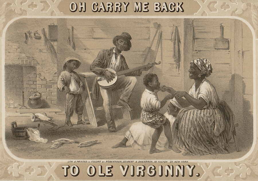 one of the myths about slavery was that the cabins were filled all the time with happy people singing and playing the banjo