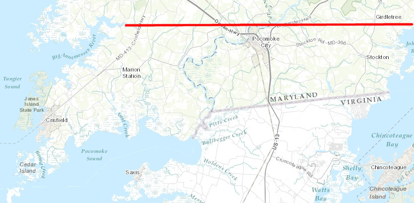 if the mouth of the Big Annamessex River had been defined as Watkins Point, Virginia would have owned all of Pocomoke Sound