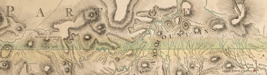 John Collet's 1770 map of North Carolina simply extended the 1749 boundary westward in a straight line