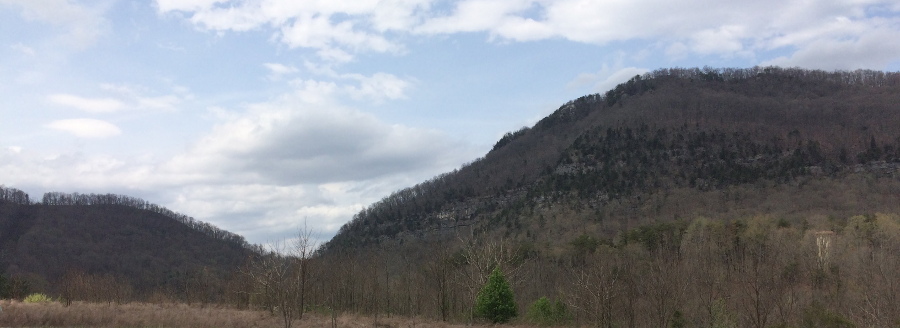 looking northwest towards Cumberland Gap, with Virginia on the right and Tennessee on the left