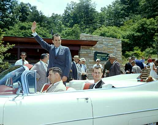 Vice-President Richard Nixon visited Cumberland Gap to dedicate a new visitor center in 1959