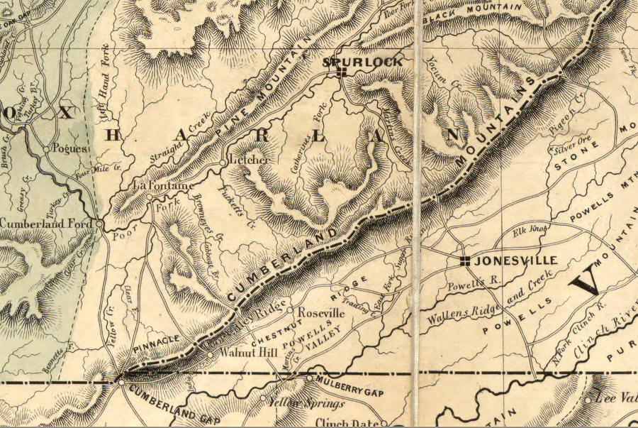 the Wilderness Road was built through gaps in Cumberland and Pine mountains