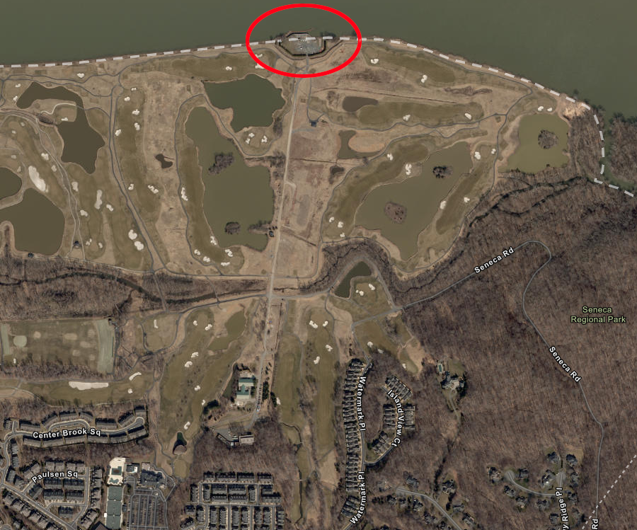 the intake for Fairfax Water's Corbalis drinking water treatment plant is in Maryland, and the pipe crossed the Trump National Golf Club