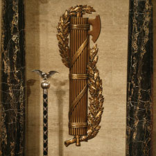 the Roman fasces, shown here in the US House of Representatives, symbolized authority and the bundle of rights