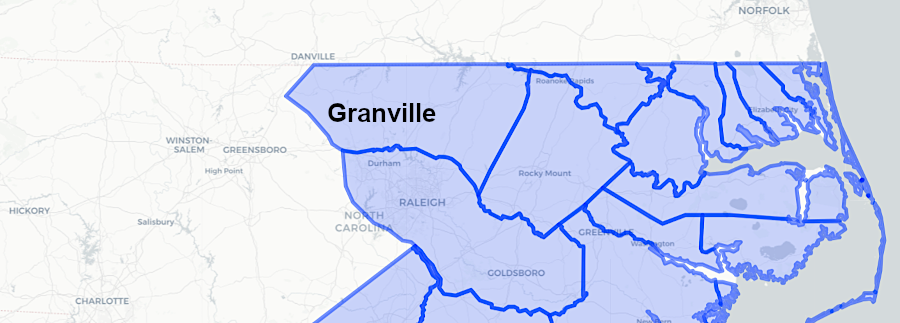 in 1749, North Carolina had organized counties only to the western end of the 1728 dividing line survey