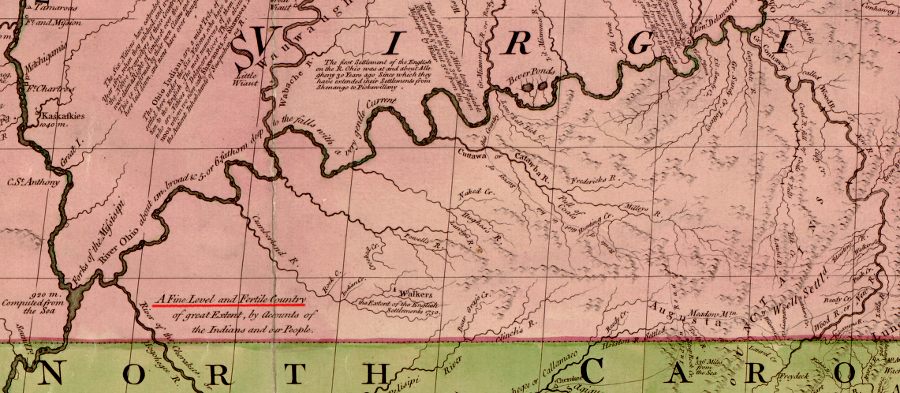 John Mitchell's 1755 map of the Kentucky territory described that portion of Augusta County (at the time) as a Fine Level and Fertile Country