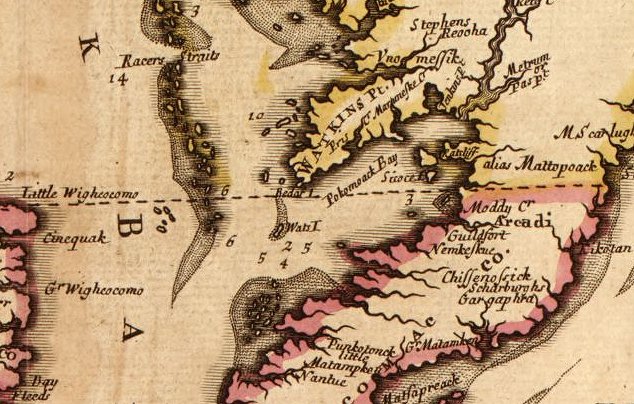Maryland-Virginia boundary on the Eastern Shore, 1719