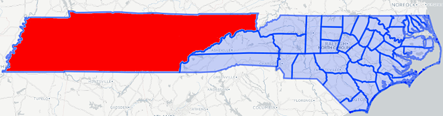 North Carolina organized the Washington District in 1776, and made it a county in 1777