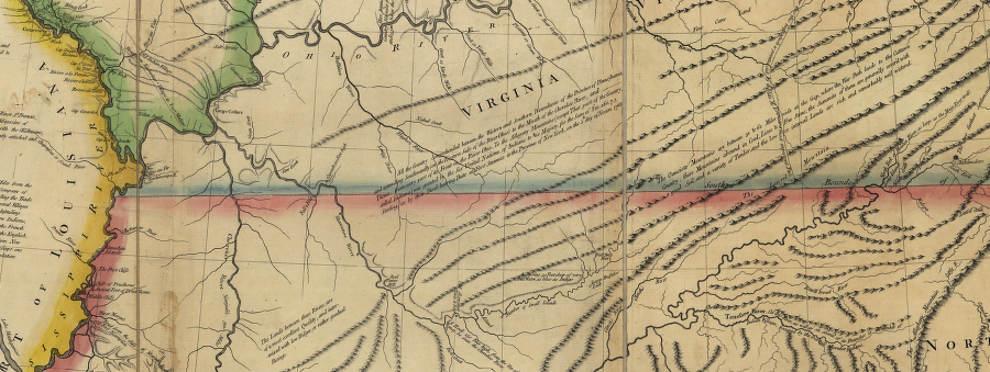 the simple solution for mapmakers after 1749 was to project the Virginia-North Carolina boundary west to the Mississippi River