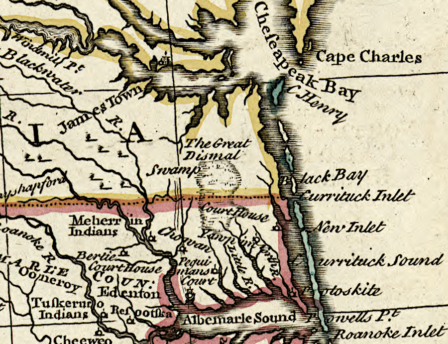 Currituck Inlet was the starting point for defining the Virginia-North Carolina boundary