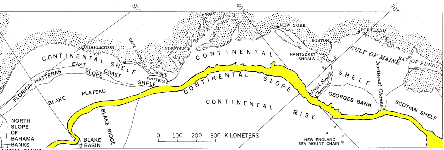 Outer Continental Shelf, Slope, and Rise