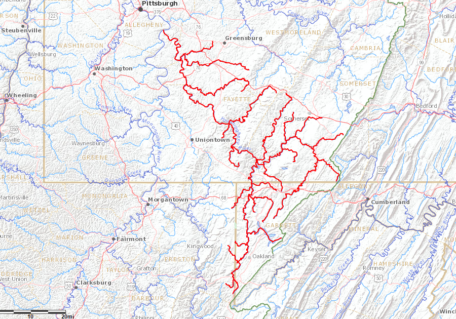 the Youghiogheny River offered one possible route for the C&O Canal to reach the Ohio River