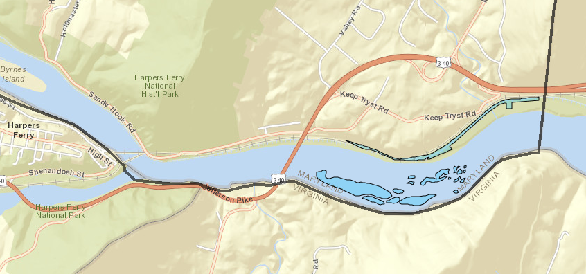 tax assessor map of river bottom owned by Potomac Shores