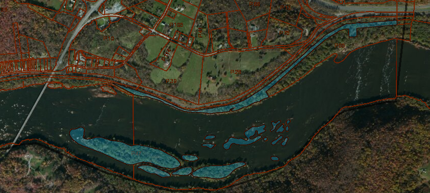tax assessor map of river bottom owned by Potomac Shores