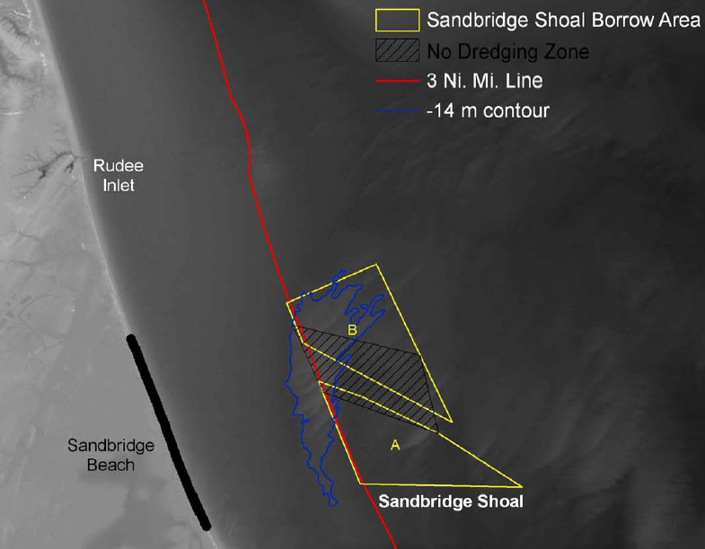 mining sand within Sandbridge Shoal lease area, outside the 3 nautical mile limit, is authorized by a Federal agency
