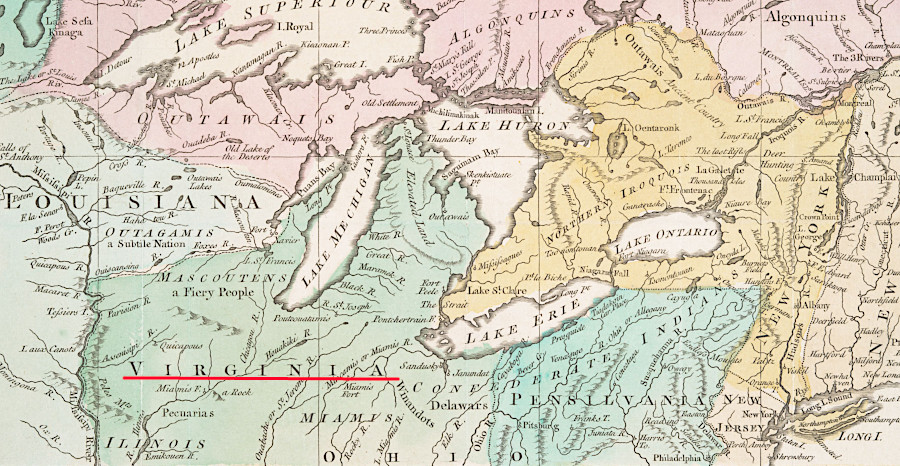 after the French and Indian War, Virginia considered lands northwest of the Ohio River to be within the colony's jurisdiction
