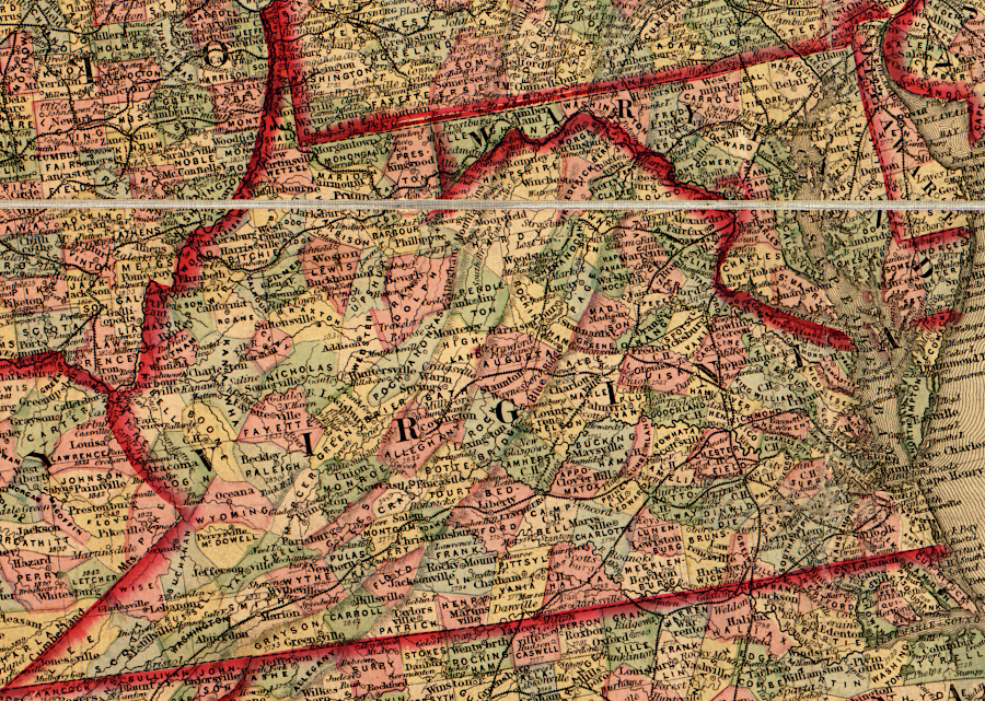 Virginia counties in 1860