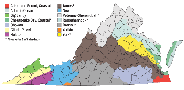 watersheds of Virginia