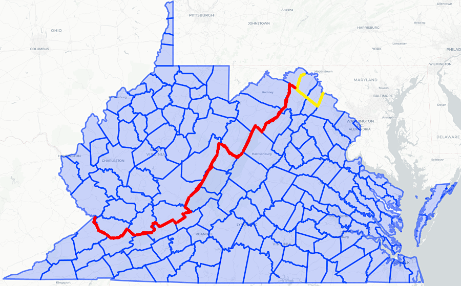 between 1863-66, it was unclear if Berkeley and Jefferson counties were part of Virginia or West Virginia
