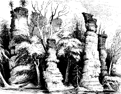 The Chimneys (including the Great Tower) were a tourist attraction even prior to the Civil War