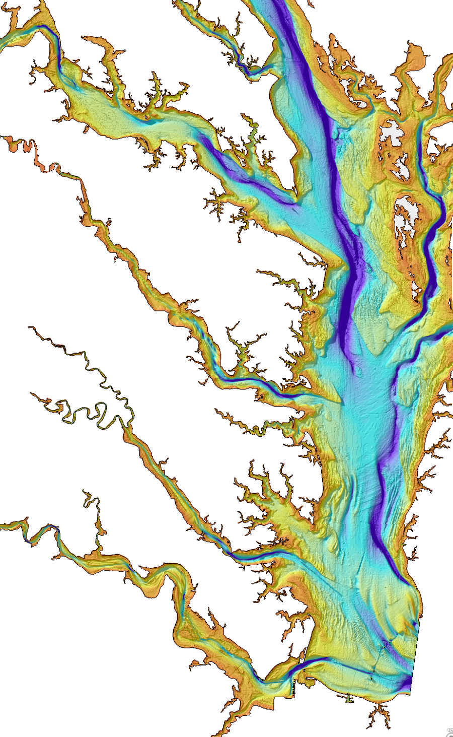 bathymetry of the Chesapeake Bay