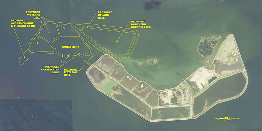 between 2019-2044, Poplar Island will grow by another 700 acres