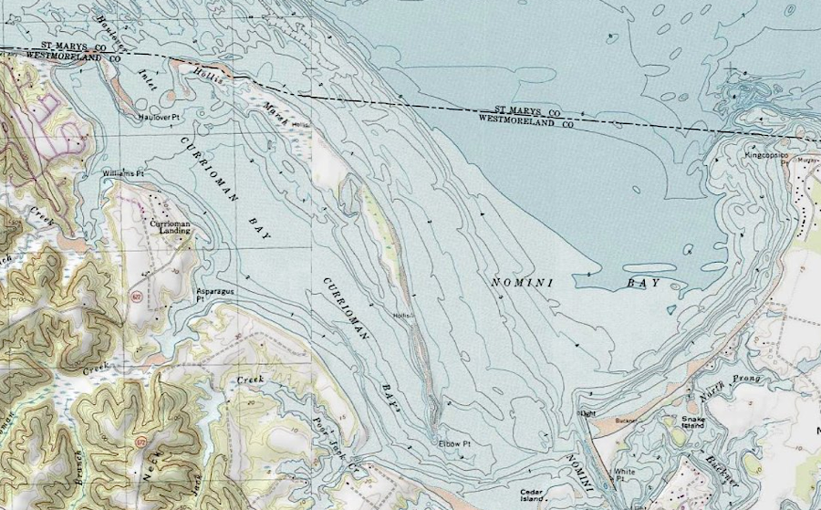 Shark Tooth Island split into two parts between 1994-2024 (Westmorelsand County)