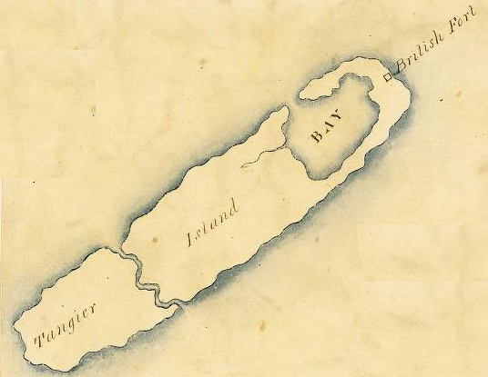 the site of Fort Albion was recorded by John Wood when he mapped Accomack County in 1820