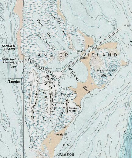navigation channels and the main harbor were carved through Tangier Island between 1917-1921