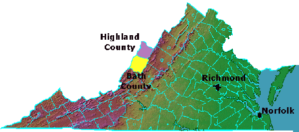 Bath and Highland counties, and cities of Richmond and Norfolk