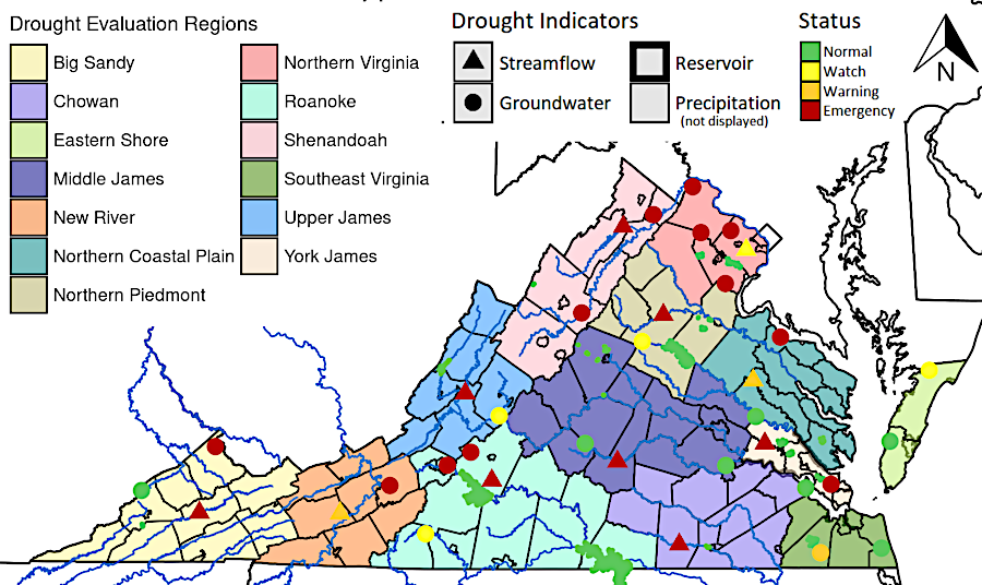 Drought Region Indicator Map on July 1, 2024