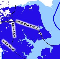 area to be flooded in Portsmouth in storm surge from Category 4 hurricane