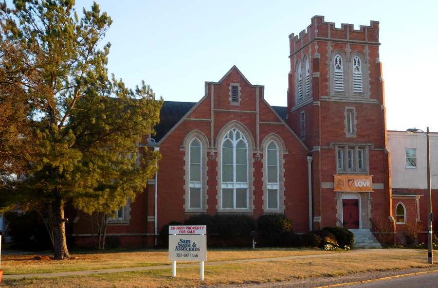 the Unitarian Church of Norfolk sold its building in Ghent and moved to higher ground at Military Circle, retreating from flooding