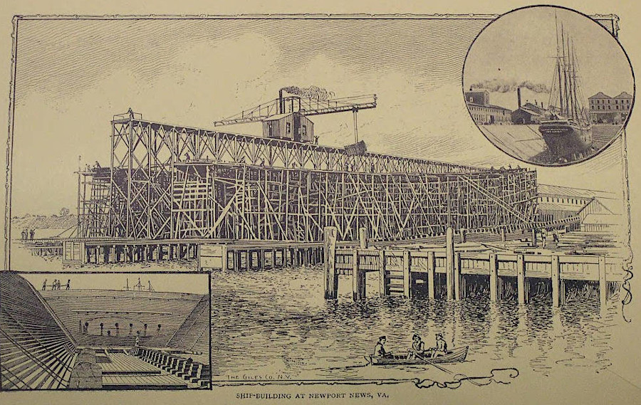 the Chesapeake Dry Dock & Construction Company started at Newport News in 1886