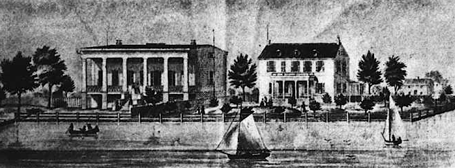 before the Civil War, the Hampton Military Academy was built next to the Hampton Academy