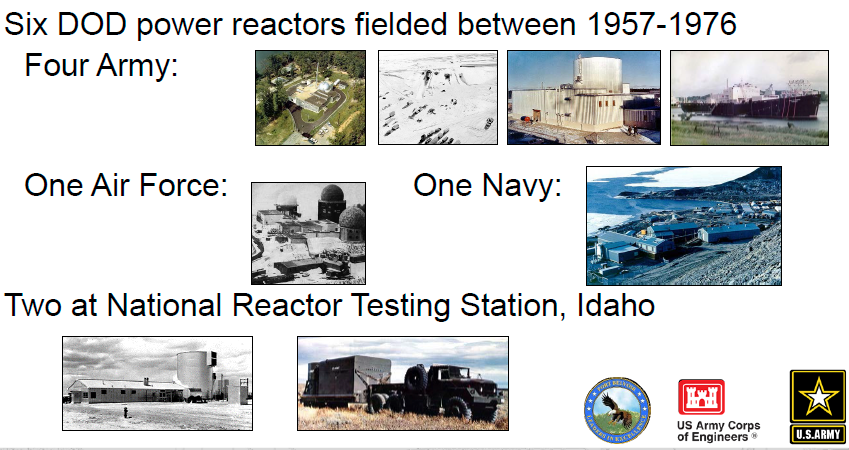 the US Army built nuclear reactors for the US Air Force and the Navy