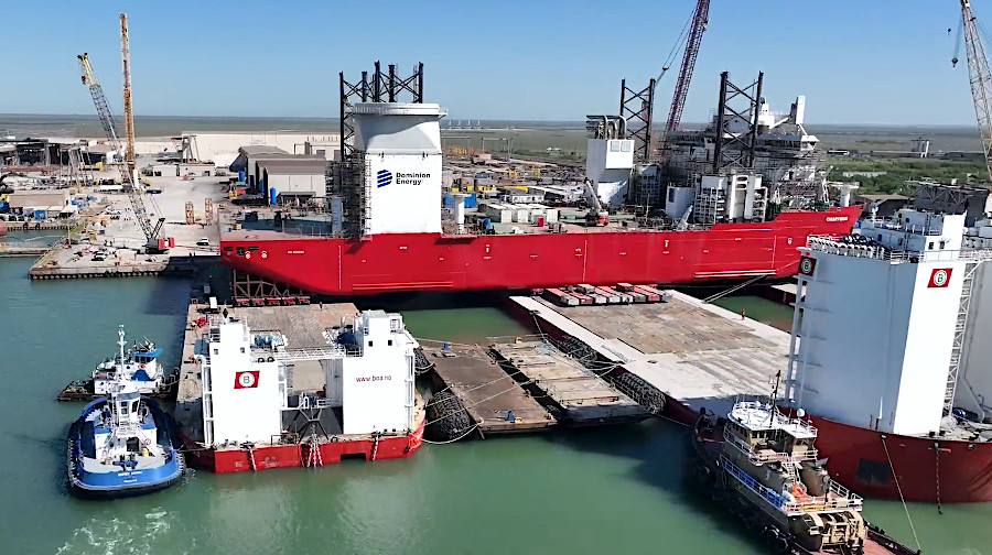 Dominion Energy commissioned a new $625 million ship, the Charybdis, to comply with Jones Act requirements