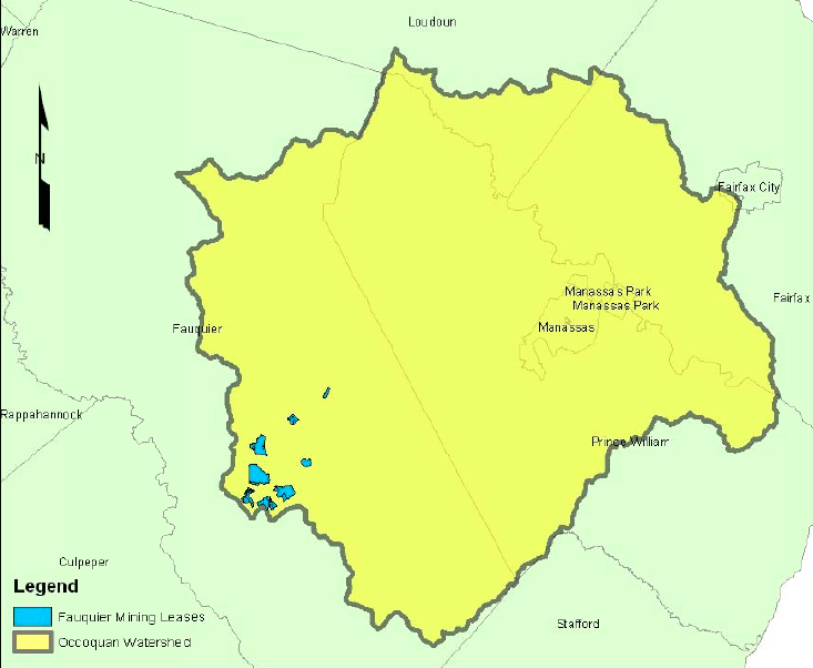 1982 uranium mining leases in Fauquier County, upstream of Lake Manassas and Occoquan Reservoir