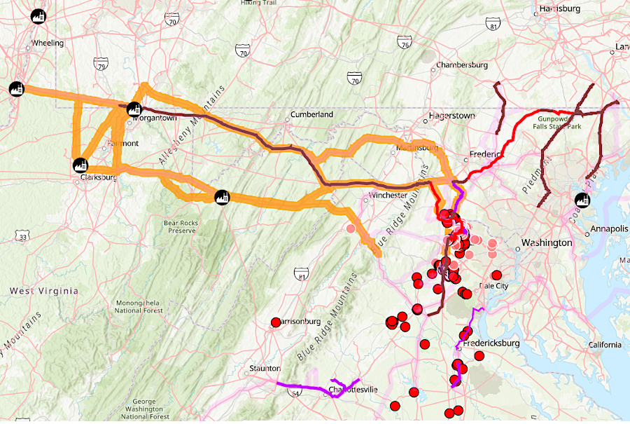 the Mid-Atlantic National Interest Electric Transmission Corridor would bring electricity from West Virginia power plants to data centers in Northern Virginia