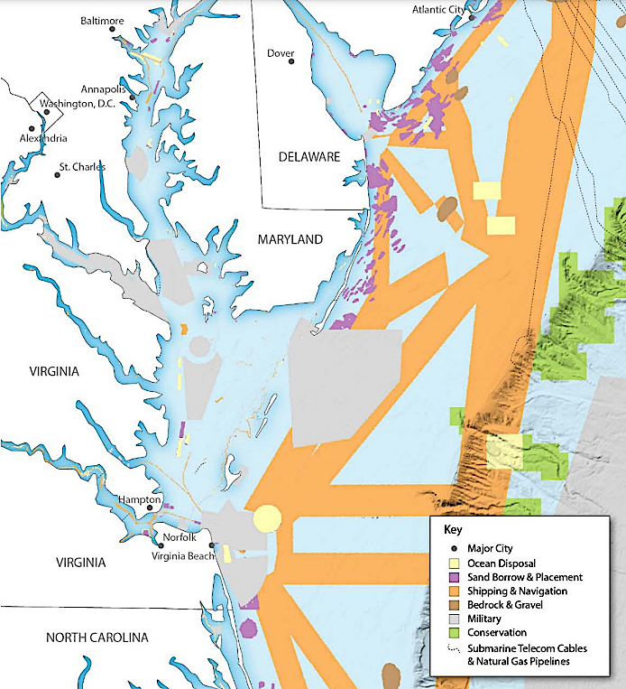 multiple demands for ocean space limit locations where offshore wind facilities could be located