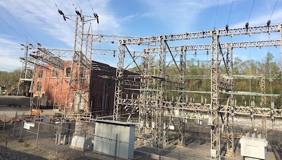 the Reusens hydropower facility near Lynchburg ships electricity by wire to customers