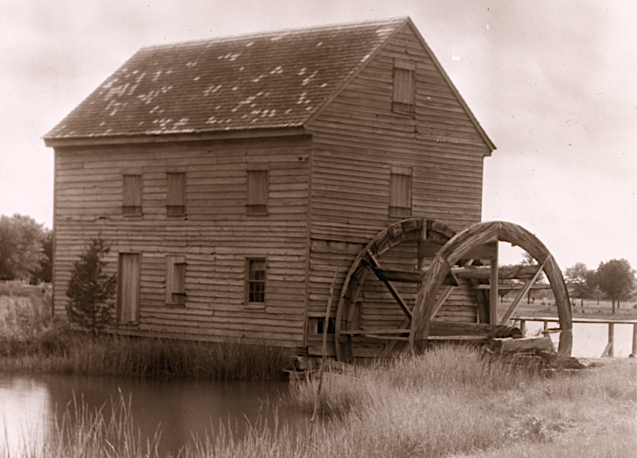 the tide mill at Poplar Grove in 1935