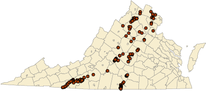 locations of copper ore in Virginia