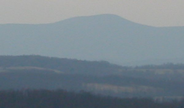 view of the Blue Ridge, looking west from Fauquier County, showing the blue haze that provided the basis for the name 